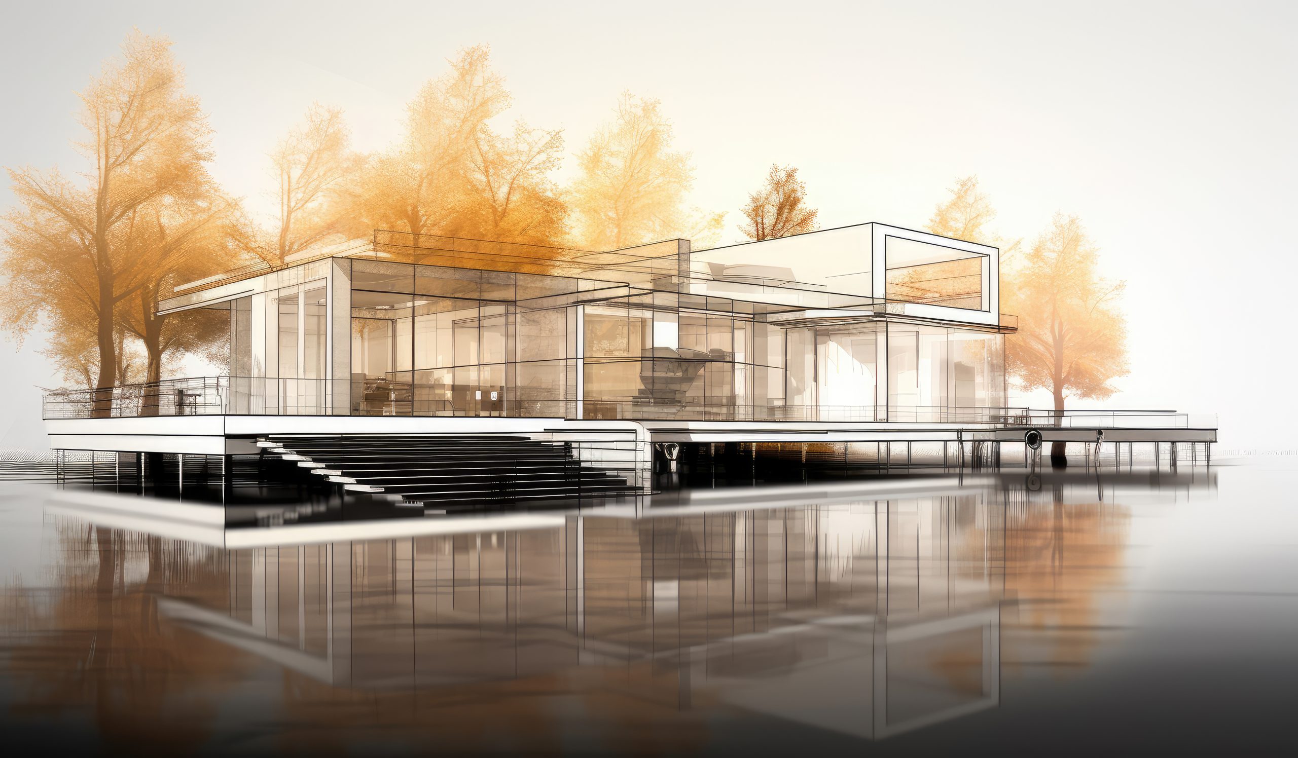 Contemporary Glass House Design by Autumn Lake